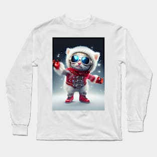 Cute Cosmic Cat - Anime Art design Long Sleeve T-Shirt